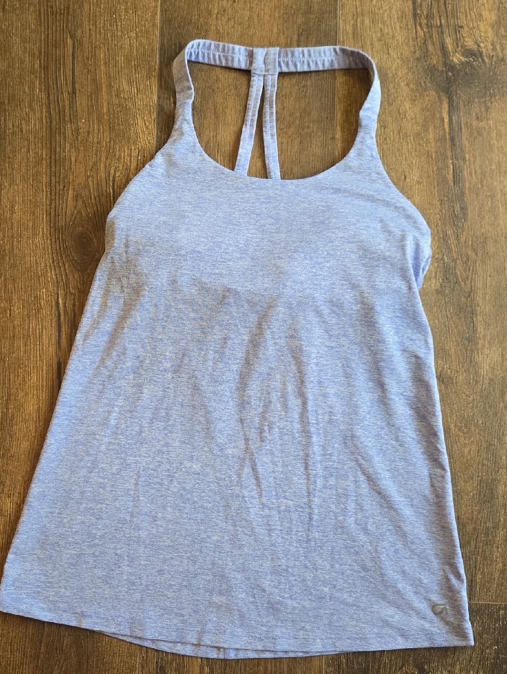GAP Heathered Light Blue T-Back Tank